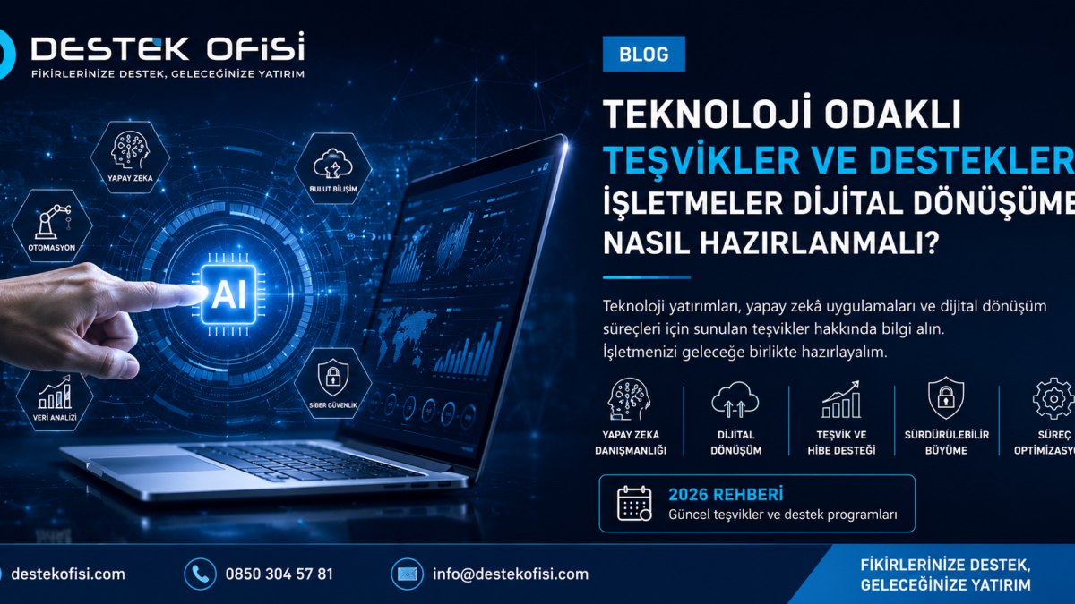 Teknoloji Odaklı Teşvikler ve Destekler: İşletmeler Dijital Dönüşüme Nasıl Hazırlanmalı? (2026 Rehberi)